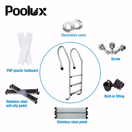 カスタムメイド 304 & 316 ステンレス鋼のプールのはしご、プールの手すり