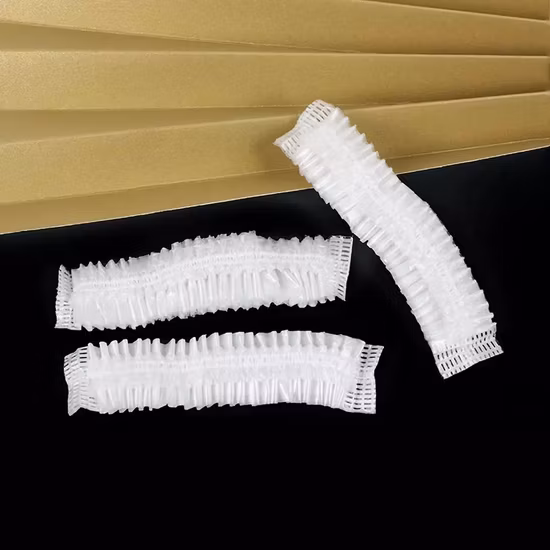 100 個防水プラスチックヘアトリートメント使い捨て透明ヘアシャワーキャップ女性のためのヘアスパサロンホテル旅行